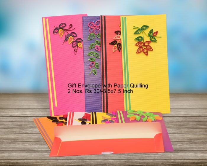 Gift Envelope paper quilling design set of 2, Rs 30